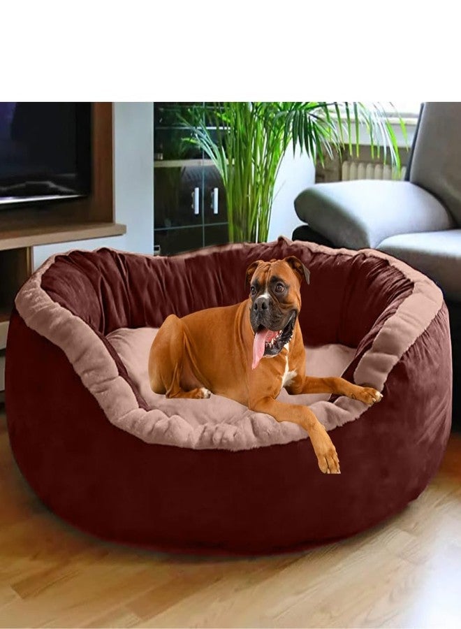 DRILLY Grade A++ Fur XL Dog Bed for Extra Large Dogs Washable-Orthopedic Big Dog Beds | Big Breed | | Giant Human Dog Bed** (XL) - Image 1